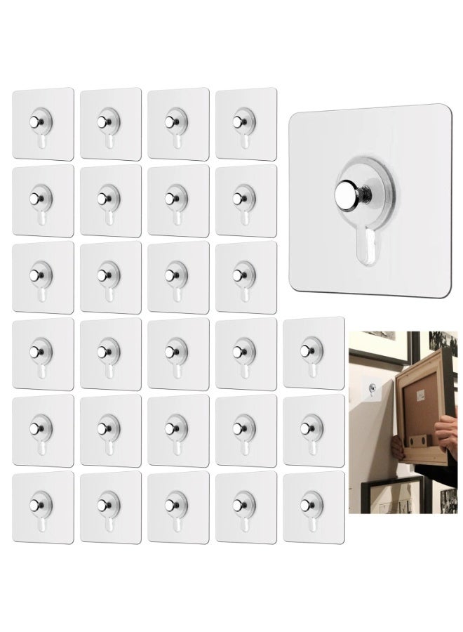 أوشيما 30 قطعة من ملصقات اللصق لتعليق الصور، بدون مسامير، ملصقات لتعليق الصور اللاصقة للجدار، لا تحتاج إلى مسامير، لغرفة المطبخ والحمام، ملصقات صورة قابلة للإزالة وقوية للصور والأواني الزجاجية - Image 1